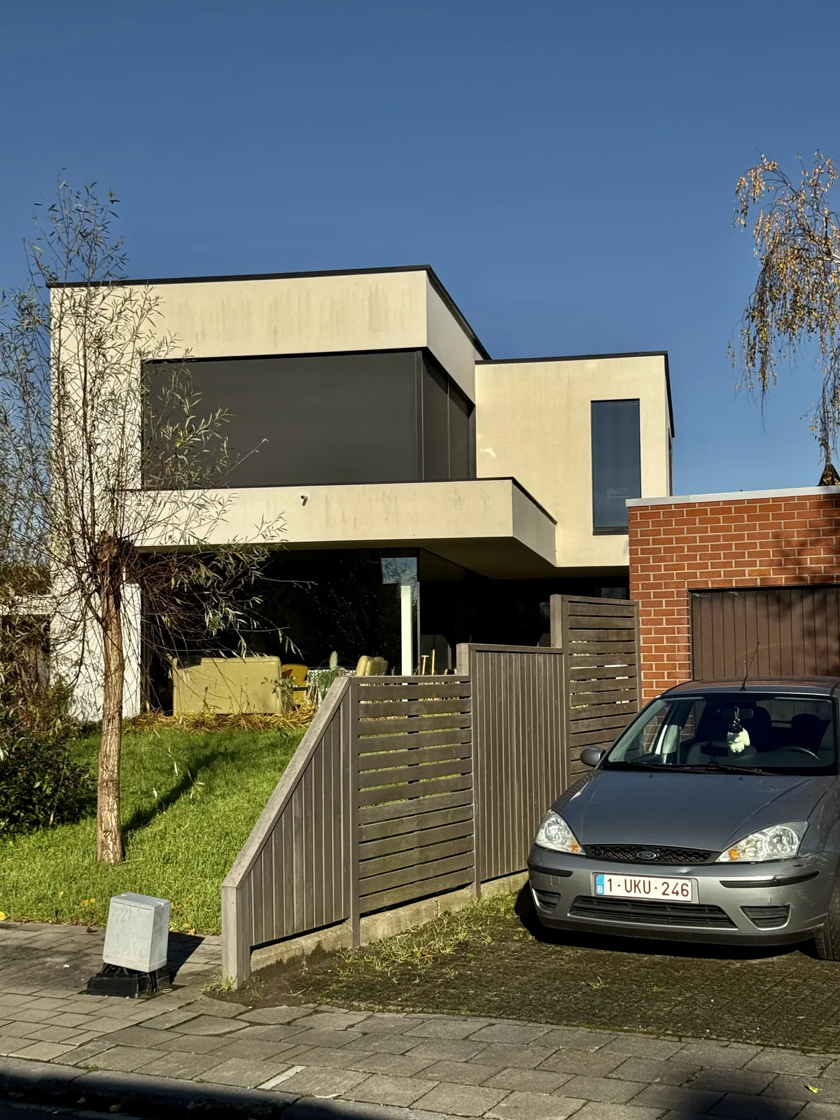 Woning crepi gevel voor Crepi Care reiniging